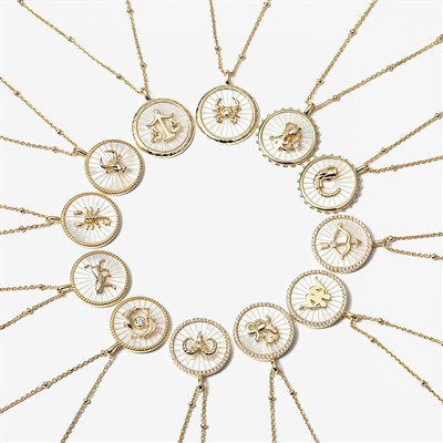 Collar de zodiaco de plata esterlina